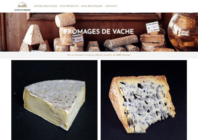 image site La maison du fromage avec Bootstrap