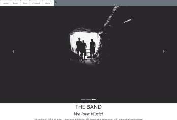 image site groupe de musique avec Bootstrap